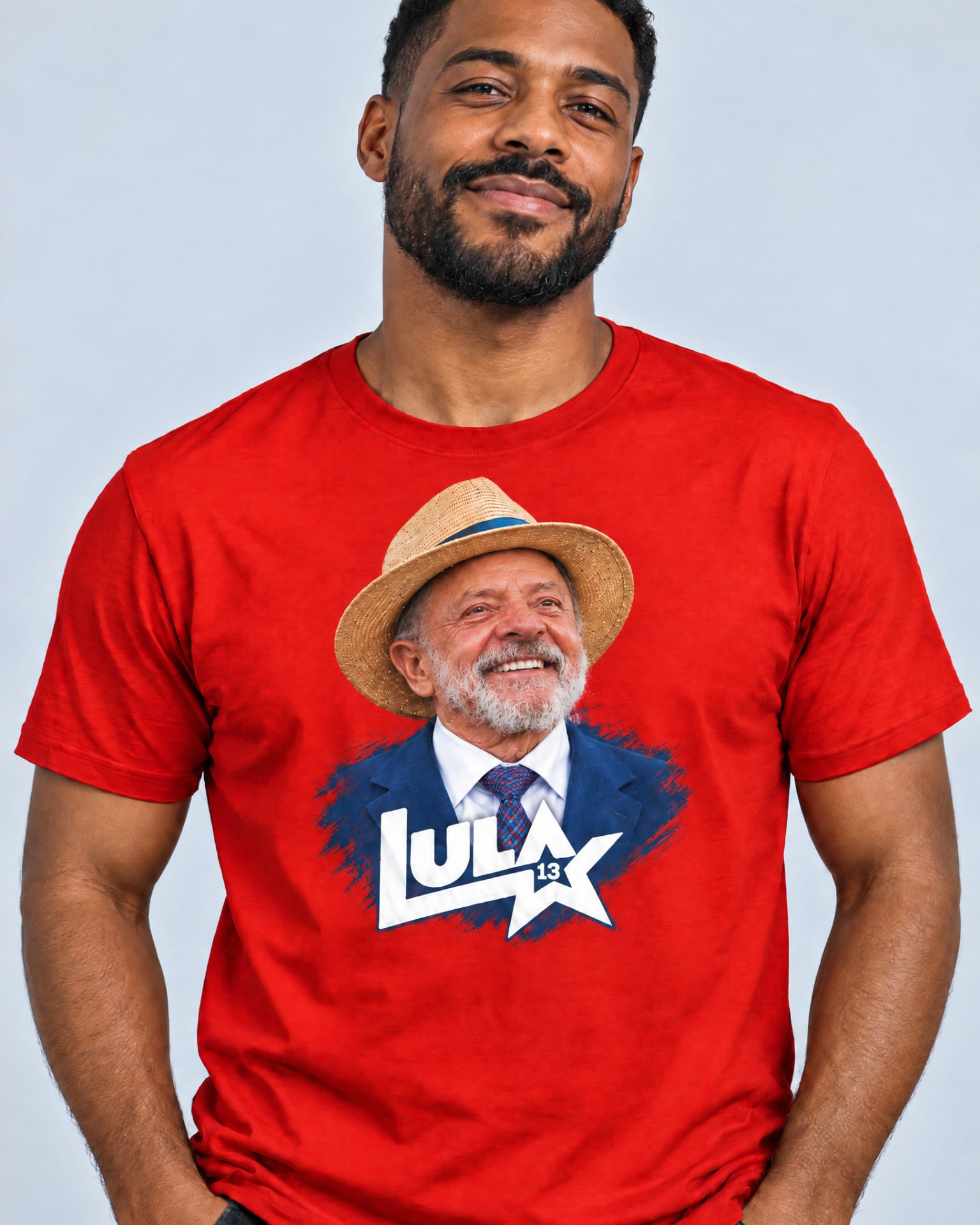 Camisa Lula Chapéu Panamá 13 — cor Vermelha