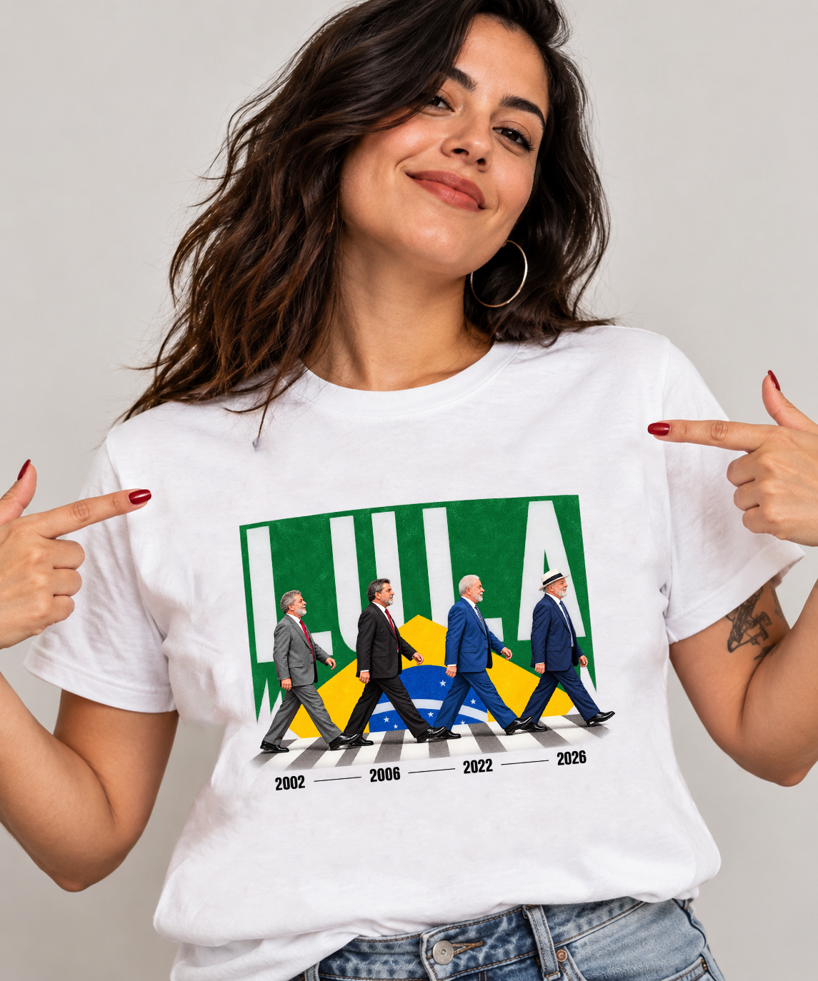 Camisa Lula Brasil — Caminho da Vitória — cor Branca