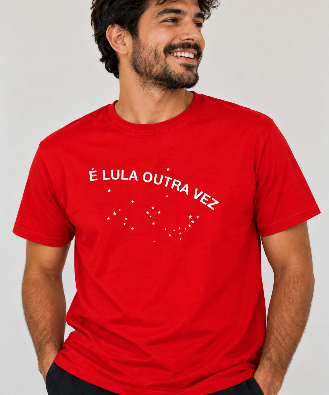 Camisa É Lula Outra Vez — cor Vermelha